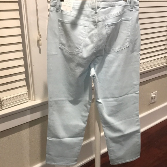 Talbots women Straight Leg Crop Jean At Waits Size 14 Baby BluebColor - Picture 6 of 10
